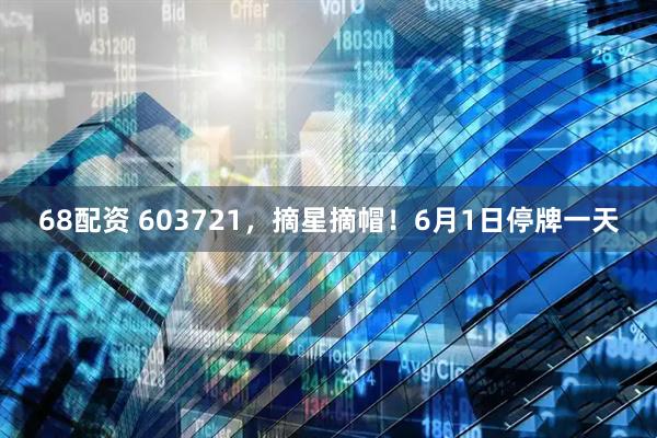 68配资 603721，摘星摘帽！6月1日停牌一天